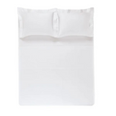 Jogo de Cama Karsten Bossa 4 Peças 300 Fios 100% Algodão Casal 220x260cm Cor Branco