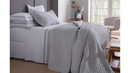 Jogo de Cama Queen Double Branco/Prata 200 fios 100% Algodão Naturalle