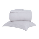 Kit Colcha Buddemeyer Damask Square 2 Peças 300 Fios 100% Algodão Cetim Solteiro Cor Cinza Light