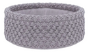 Cesto Tricot Manu 10x25 cm Cor Cinza 100% Poliéster e Algodão