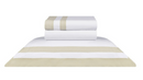 Jogo de Cama Solteiro King Double Branco/Fendi 200 fios 100% Algodão Naturalle