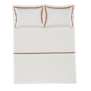 JOGO DE CAMA 4 PECAS VERCELLI BRANCO/SOLARE 2,40x2,80cm Queen TRUSSARDI 300 FIOS
