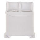 Colcha com Porta Travesseiros Queen 100% Algodão Egípcio Mille Branco Trussardi