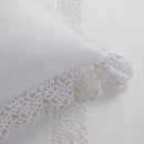 JOGO DE CAMA SUPER KING CAPRI BRANCO C/RENDA BRANCA 2,80X2,80CM