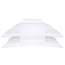 JOGO DE CAMA QUEEN TRENTO BRANCO C/ BORDADO PRATA 2,60X2,90CM