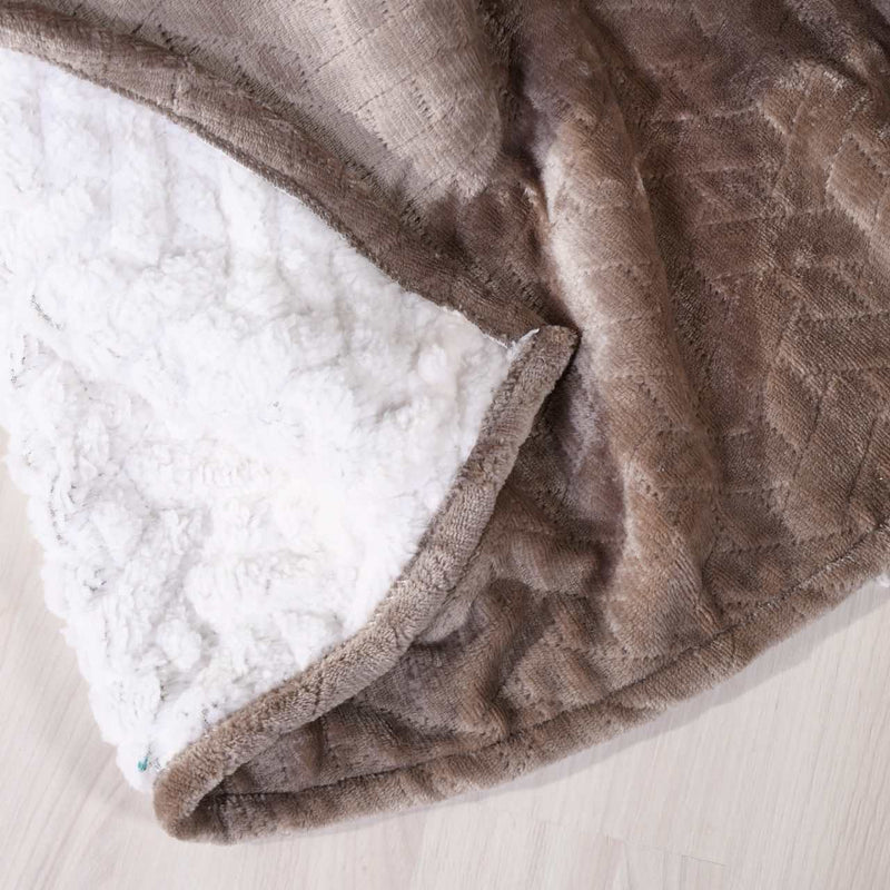 Cobertor Mangas Sherpa Plush Toque Lã de Carneiro Tessi