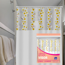 Kit com 2 Cortinas de Box Visor Retangular 100% Vinil com ganchos