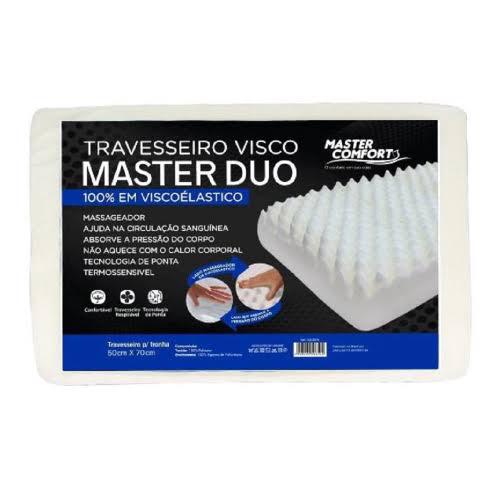 Travesseiro Nasa Viscoelástico Master Duo Massageador 50cm x 70cm