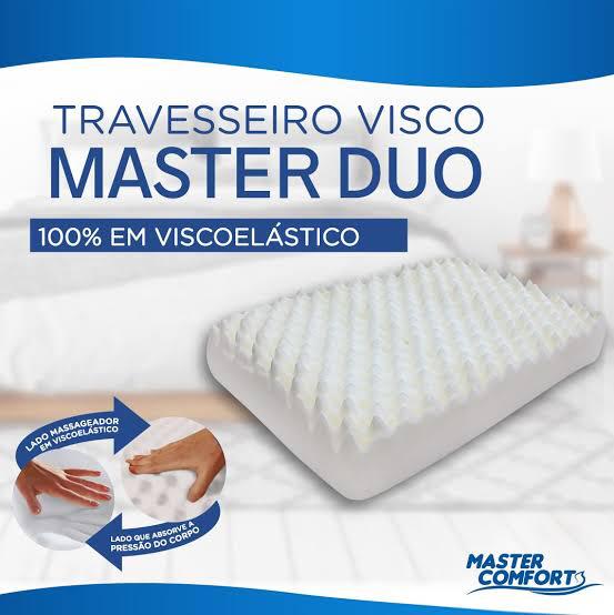 Travesseiro Nasa Viscoelástico Master Duo Massageador 50cm x 70cm