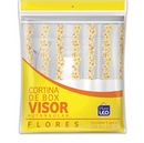 Kit com 2 Cortinas de Box Visor Retangular 100% Vinil com ganchos